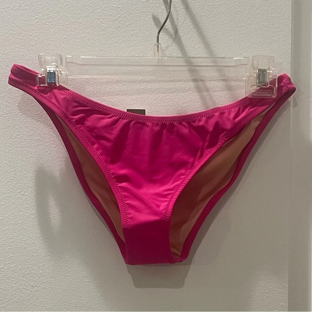 NEW…J.CREW Heritage High Leg Pink Bikini Bottom